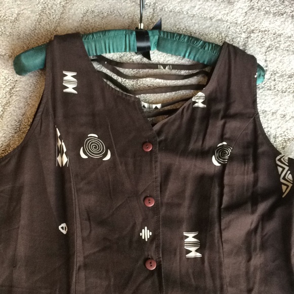 R&K sleeveless brown maxi sun dress Size 12 - Picture 2 of 10